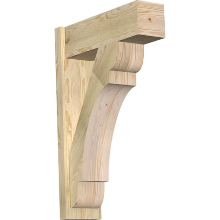 Ekena Millwork Olympic Block Rough Sawn Outlooker, Douglas Fir, 8"W x 24"D x 36"H OUT08X24X36OLY05RDF